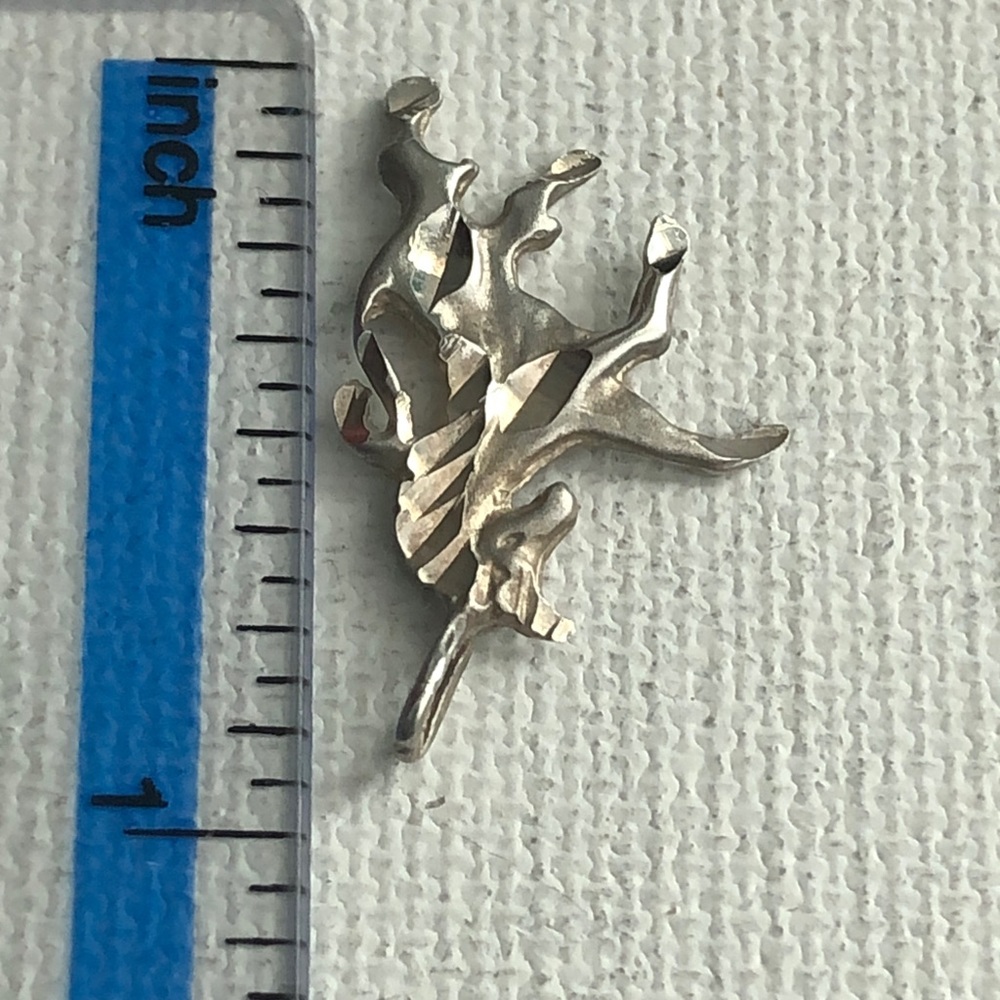 Vintage Unicorn 925 Diamond Cut Sterling Silver PNDT/Charm - Picture 10 of 10